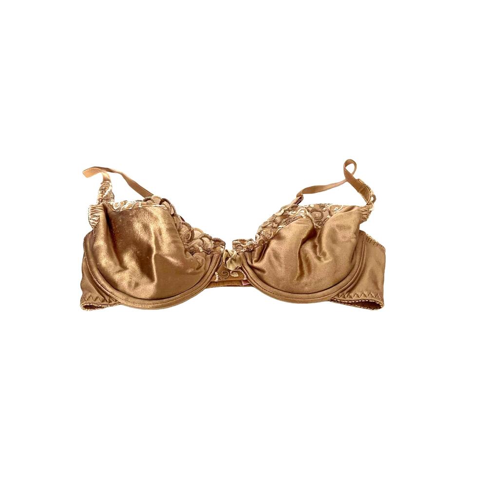 Victoria's Secret Women's Underwire Lace Demi Bra Adjustable Straps Tan Size 34C - Picture 2 of 8